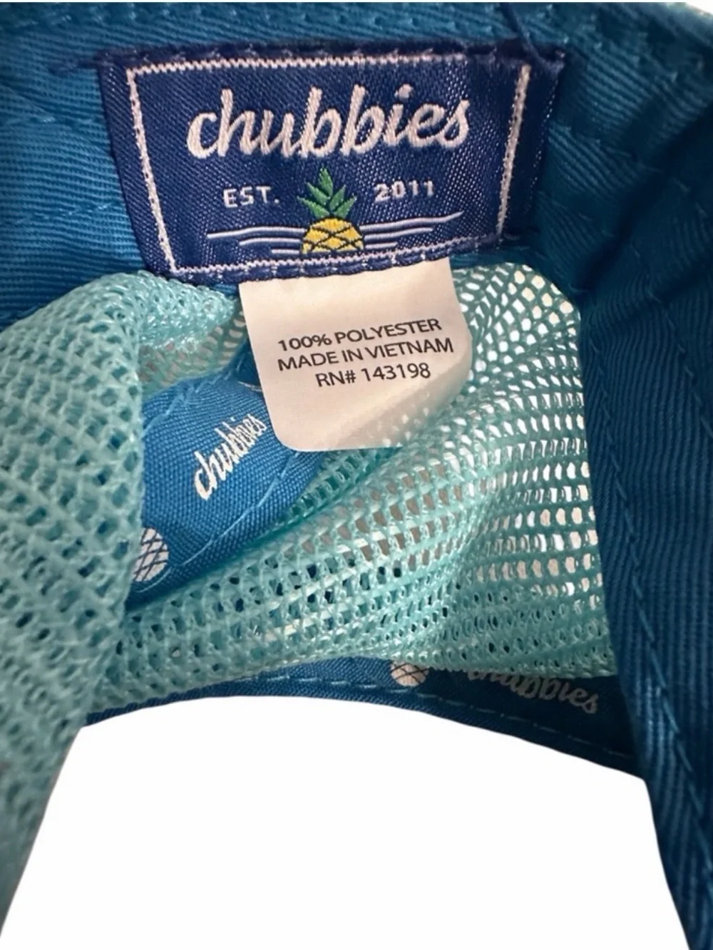 Chubbies Weekend Has Arrived Trucker Hat Aqua Cream Snapback Unisex